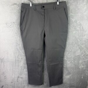 Myles Athletic Slim Fit Pants Men's 35x30 Gray Stretch Chino Tech